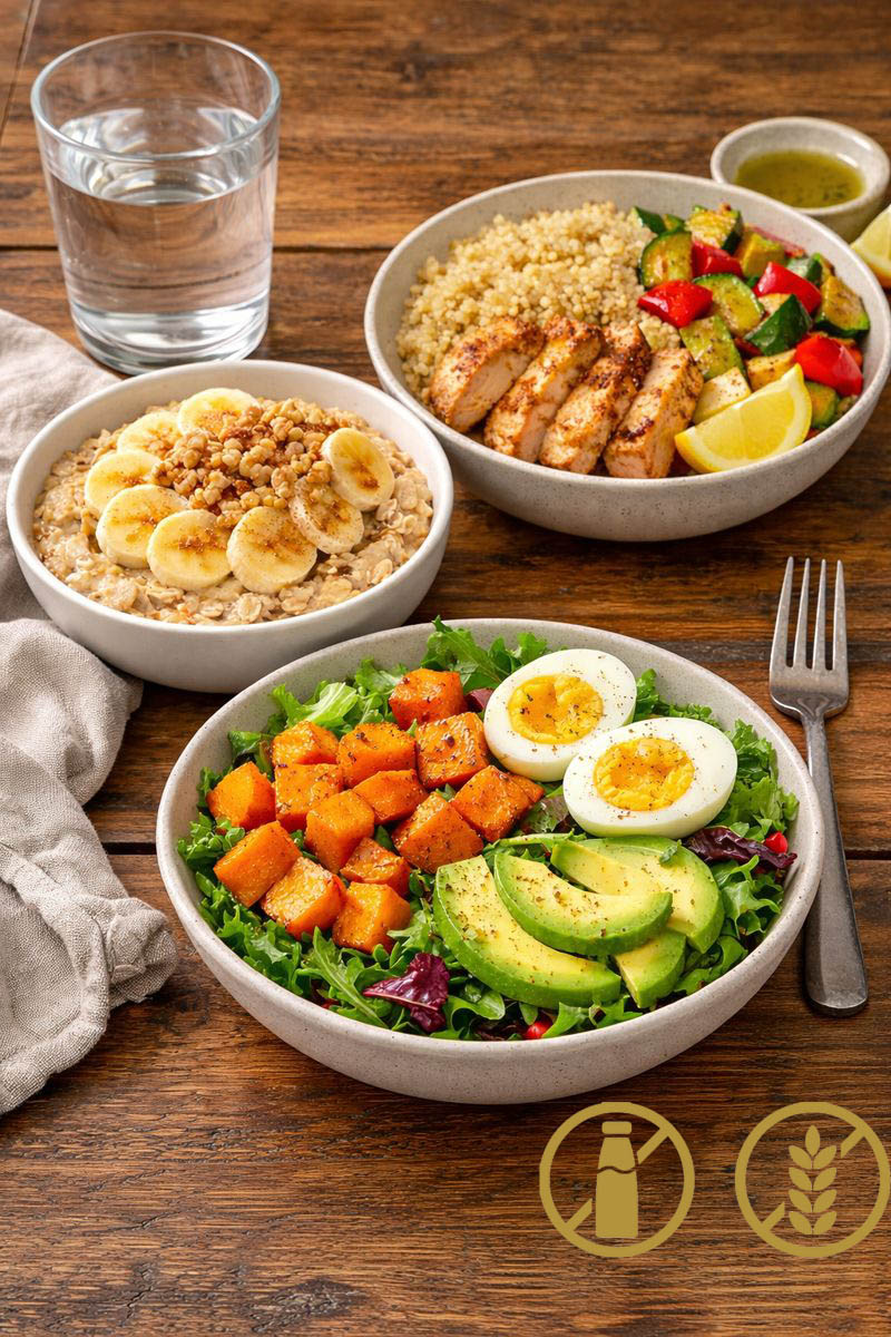 Mit egyél egy nap alatt, ha glutén- és laktózmentesen edzel?