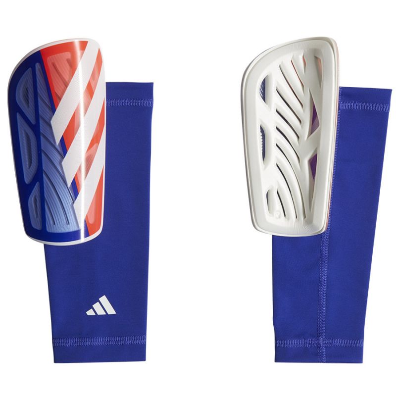 adidas Tiro SG LGE kék-piros-fehér héjak és kék tartóhüvelyek