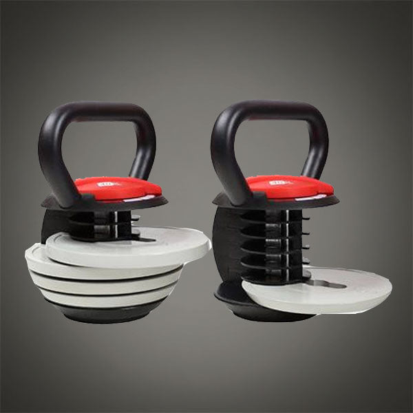 Állítható súlyú kettlebell szett levehető tárcsákkal, kompakt otthoni erősítő eszköz