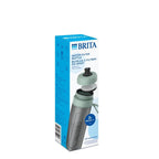BRITA Active vízszűrős kulacs, zöld, 2 szűrőkoronggal, gyári termékkép.