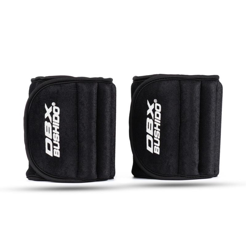 DBX Bushido állítható boka- és csuklósúly, 2 × 2,5 kg. Pánttal rögzíthető, puha borítású súlykészlet. 2. gyári termékfotó.