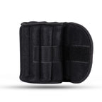 DBX Bushido állítható boka- és csuklósúly, 2 × 2,5 kg. Pánttal rögzíthető, puha borítású súlykészlet. 4. gyári termékfotó.
