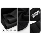 DBX Bushido állítható boka- és csuklósúly, 2 × 2,5 kg. Pánttal rögzíthető, puha borítású súlykészlet. 16. gyári termékfotó.