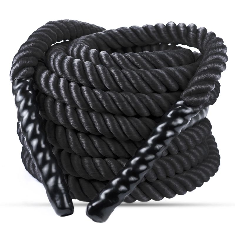 DBX Bushido Power Rope battle rope edzőkötél. Fogóvégekkel ellátott kötél funkcionális kötélgyakorlatokhoz. 3. gyári termékfotó.