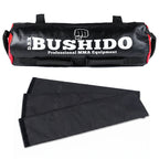 DBX Bushido állítható sandbag edzőzsák, 35 kg-ig. Fogantyúkkal kialakított edzőzsák emelő és cipelő gyakorlatokhoz. 17. gyári termékfotó.