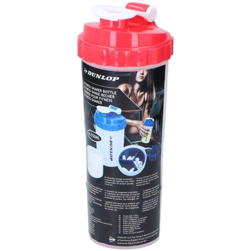 Dunlop shaker, 550 ml, piros, gyári termékkép.