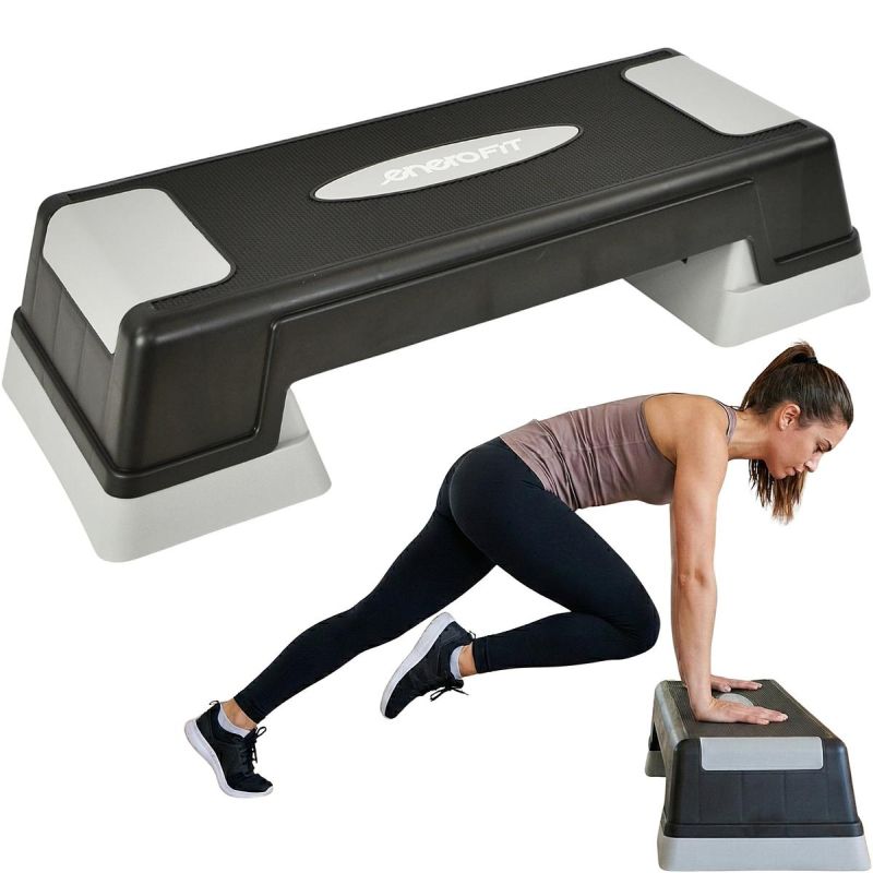 Enero Fit állítható step pad, 70 × 28 cm. Lapos, emelt platform fellépéses aerobikgyakorlatokhoz. 11. gyári termékfotó.