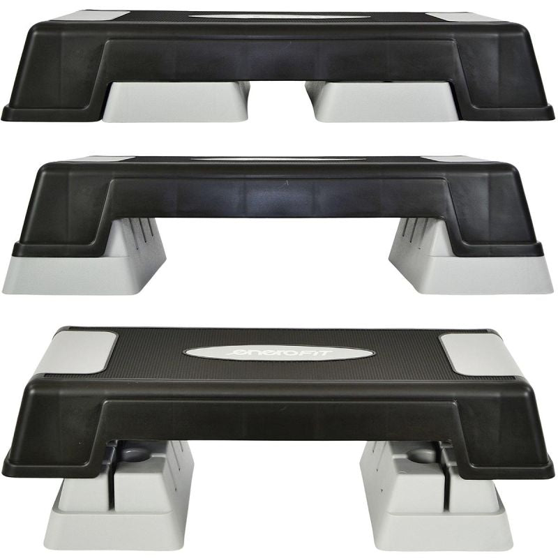 Enero Fit állítható step pad, 70 × 28 cm. Lapos, emelt platform fellépéses aerobikgyakorlatokhoz. 13. gyári termékfotó.