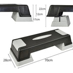 Enero Fit állítható step pad, 70 × 28 cm. Lapos, emelt platform fellépéses aerobikgyakorlatokhoz. 16. gyári termékfotó.