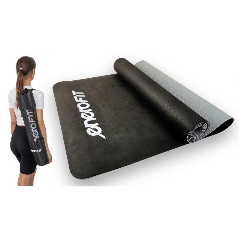 Enero Fit TPE jógaszőnyeg hordtokkal, 183 × 61 cm, 4 mm. TPE hab. 3. gyári termékfotó.