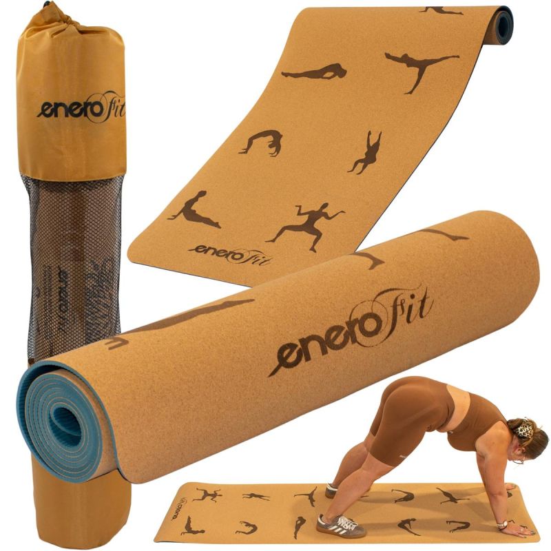 Enero Fit parafa jógaszőnyeg, 183 × 61 cm, 4 mm. Parafa és TPE. 5. gyári termékfotó.