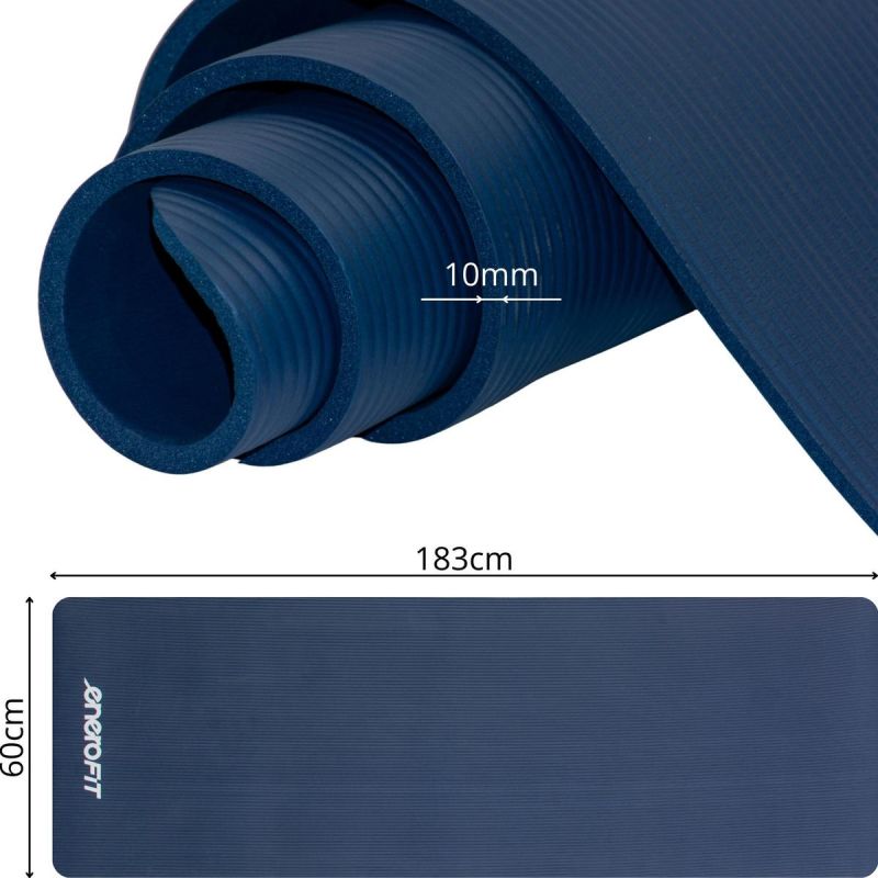 Enero Fit NBR fitneszszőnyeg hordtokkal, 183 × 60 cm, 10 mm. NBR hab. 5. gyári termékfotó.