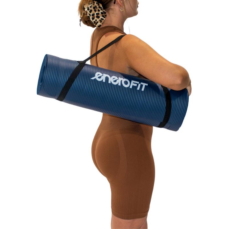 Enero Fit NBR fitneszszőnyeg hordtokkal, 183 × 60 cm, 10 mm. NBR hab. 6. gyári termékfotó.
