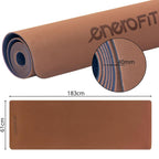 Enero Fit barna TPE jógaszőnyeg, 183 × 61 cm, 4 mm. TPE anyag. 6. gyári termékfotó.