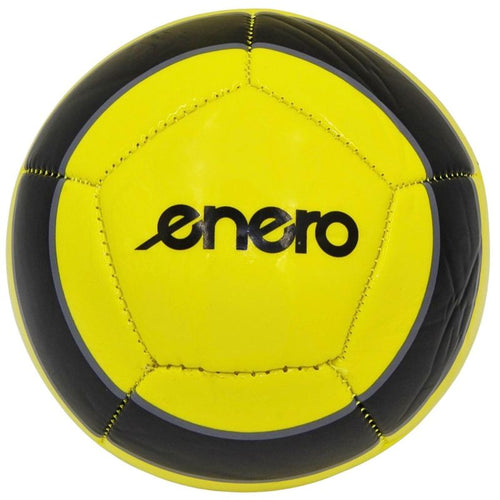 Sárga-fekete Enero Mini 1-es focilabda fekete logóval