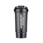Eurosport Nutrition shaker, fekete, gyári termékkép.