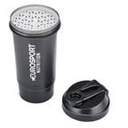 Eurosport Nutrition shaker, fekete, gyári termékkép.