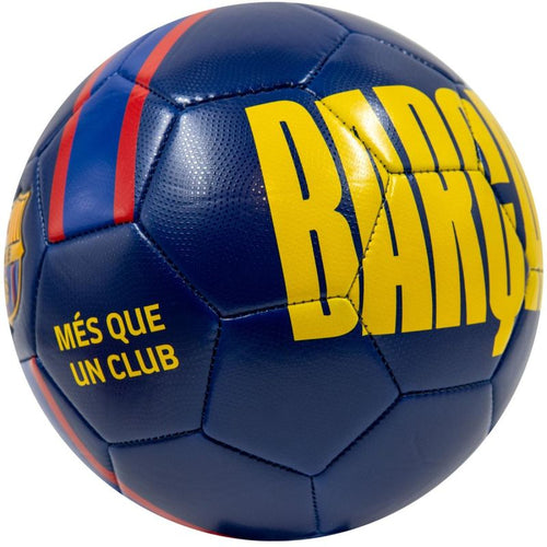 A Blaugrana Ribbo focilabda sárga BARÇA és Més que un club felirata