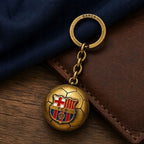 FC Barcelona B7081 labda alakú címeres kulcstartó, gyári termékkép.