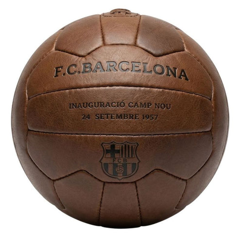 Barna FC Barcelona Retro Historico B1048 bőrlabda Camp Nou emlékfelirattal