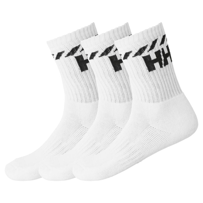 Helly Hansen Cotton Sport 67479 001 zokni, 3 pár, fehér, gyári termékkép.