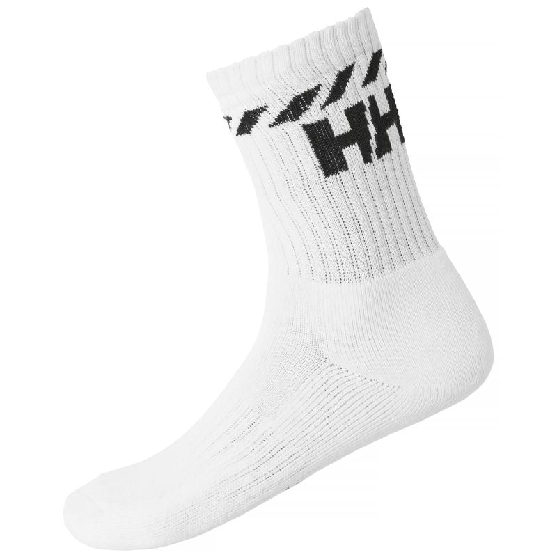 Helly Hansen Cotton Sport 67479 001 zokni, 3 pár, fehér, gyári termékkép.