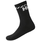 Helly Hansen COTTON SPORT 3PK 67479 990 zokni, fekete, gyári termékkép.