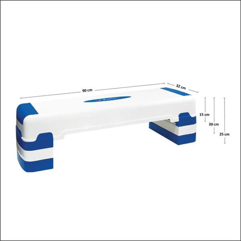 HMS AS005 állítható step pad. Lapos, emelt platform fellépéses aerobikgyakorlatokhoz. 18. gyári termékfotó.