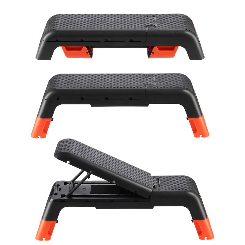 HMS AS009 PRO állítható step pad edzőpad funkcióval. Lapos, emelt platform fellépéses aerobikgyakorlatokhoz. 9. gyári termékfotó.