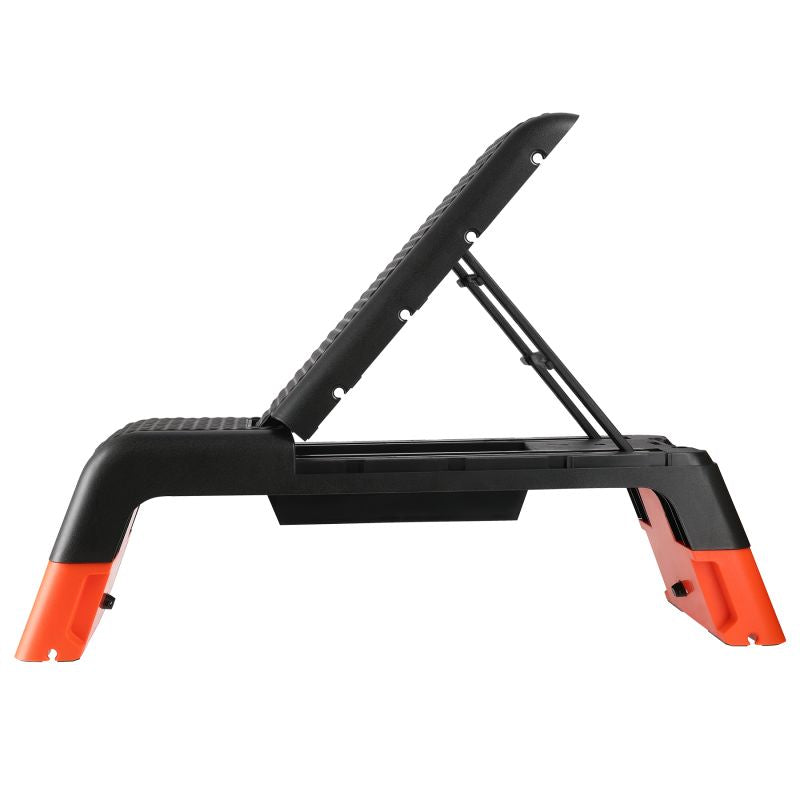 HMS AS009 PRO állítható step pad edzőpad funkcióval. Lapos, emelt platform fellépéses aerobikgyakorlatokhoz. 10. gyári termékfotó.