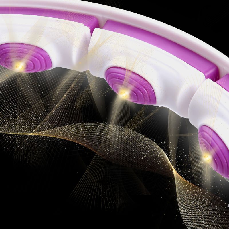 HMS HHM17 súlyozott hullahoppkarika számlálóval. Karikás fitneszeszköz ritmikus csípő- és törzsmozgáshoz. 4. gyári termékfotó.