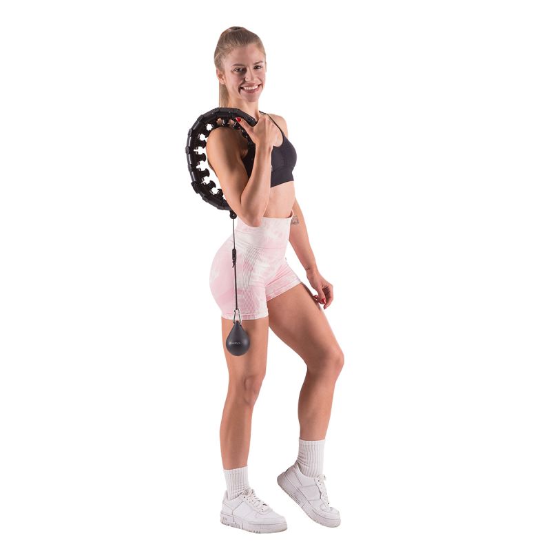HMS HHW01 súlyozott hullahoppkarika. Karikás fitneszeszköz ritmikus csípő- és törzsmozgáshoz. 18. gyári termékfotó.