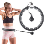 HMS HHW06 súlyozott hullahoppkarika számlálóval. Karikás fitneszeszköz ritmikus csípő- és törzsmozgáshoz. 24. gyári termékfotó.