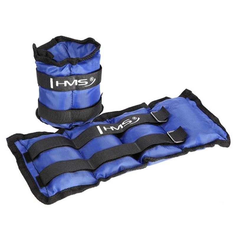 HMS OB03 boka- és csuklósúly, 2 × 1,5 kg. Pánttal rögzíthető, puha borítású súlykészlet. 3. gyári termékfotó.