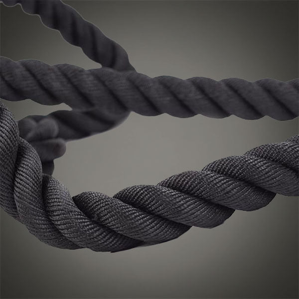 iFitCore battle rope edzőkötél vastag fonott textúra részlet, nagy teherbírású anyag
