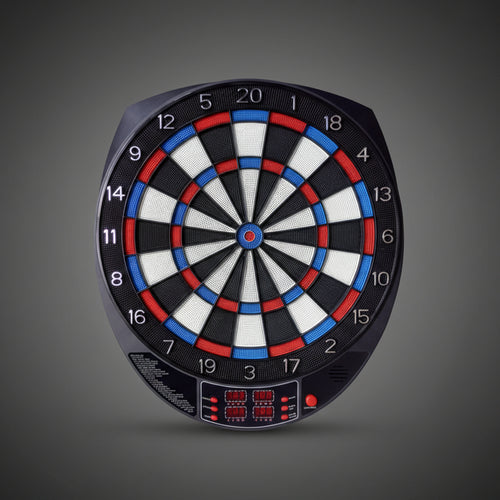 Elektronikus darts tábla 45 cm-es játékfelülettel, digitális kijelzővel és automatikus pontszámoló rendszerrel, otthoni és klubhasználatra.