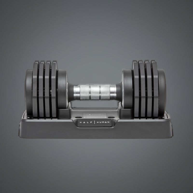 iFitCore Half Human 25 kg állítható kézisúlyzó talppal, modern gyors súlyválasztó rendszerrel