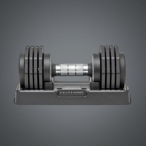 iFitCore Half Human 25 kg állítható kézisúlyzó talppal, modern gyors súlyválasztó rendszerrel
