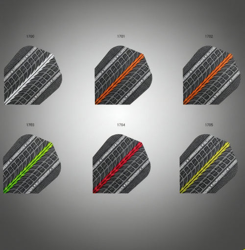 Harrows Supergrip darts tollak 6 különböző színben gumiabroncs mintázattal (1700-as sorozat)