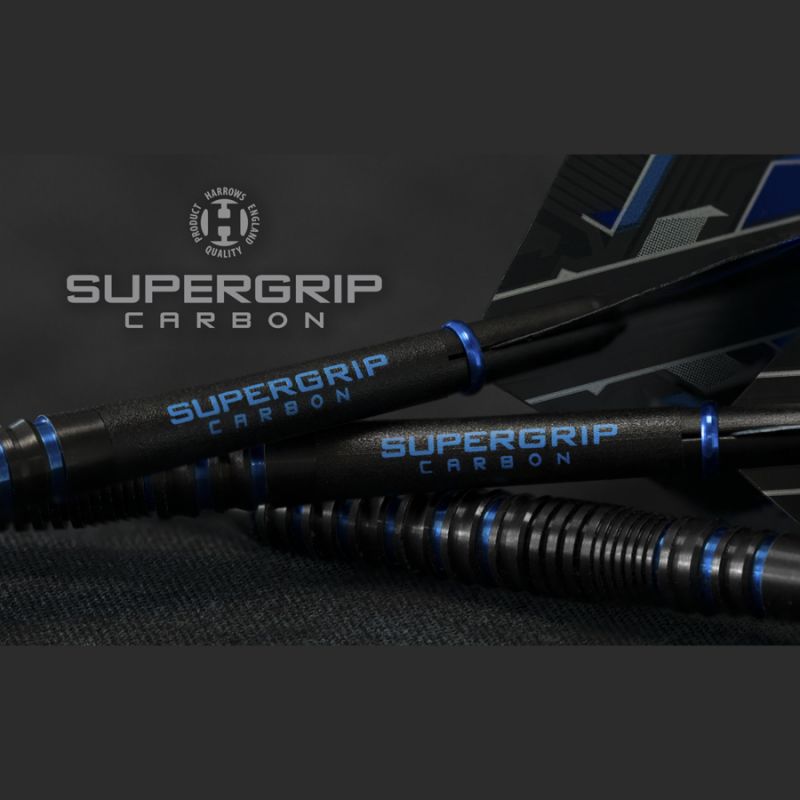 Harrows Supergrip Fusion fekete-kék átmenetes darts szár 2ba menettel