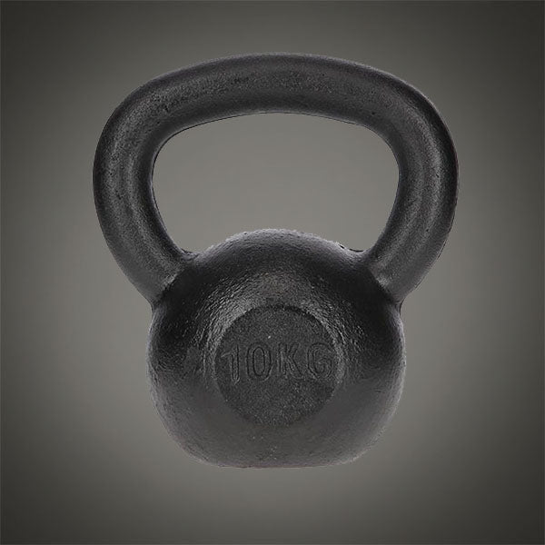 HMS 10 kg öntöttvas fekete kettlebell erő- és funkcionális edzéshez, stabil és strapabíró kivitelben