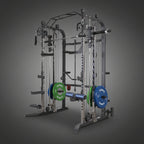 HMS Cyklop 1 Smith Machine súlytárcsákkal felszerelve, félprofi edzőtermi kivitel