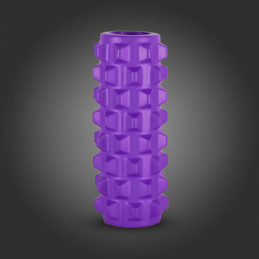 HMS FS107 lila fitnesz henger bordázott felülettel izomlazításhoz