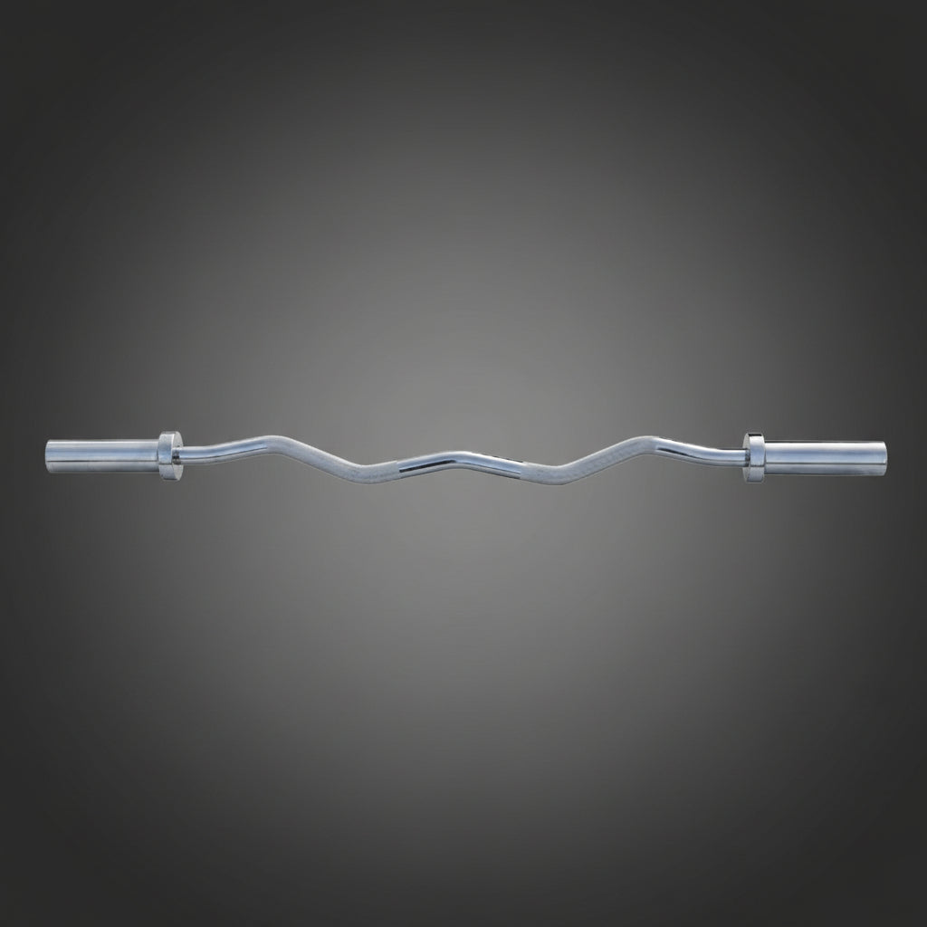 HMS GL120 120 cm-es curl súlyzórúd bicepsz és kar edzéshez, hajlított kialakítással a kényelmes fogásért
