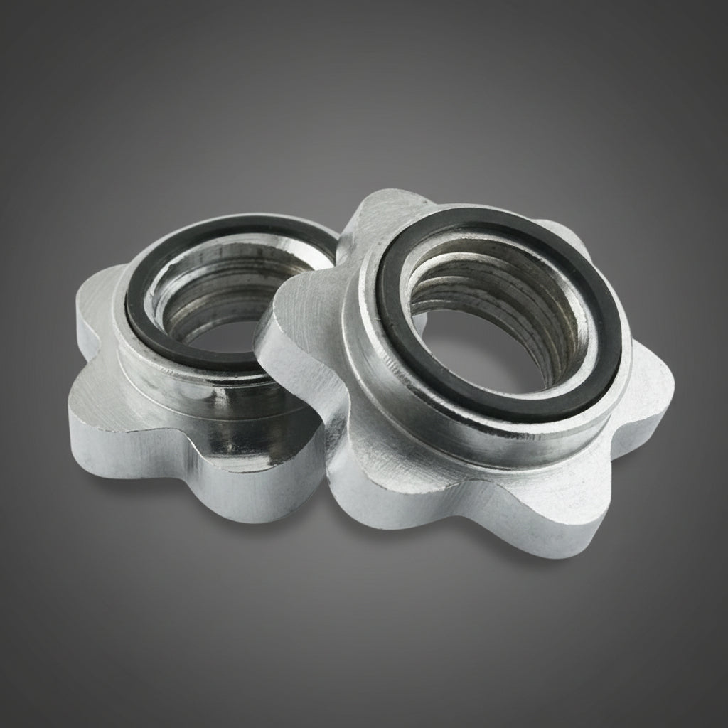 HMS GLM120 heavy bend curl súlyzórúdhoz tartozó csillagzár pár, stabil és biztonságos súlyrögzítéssel