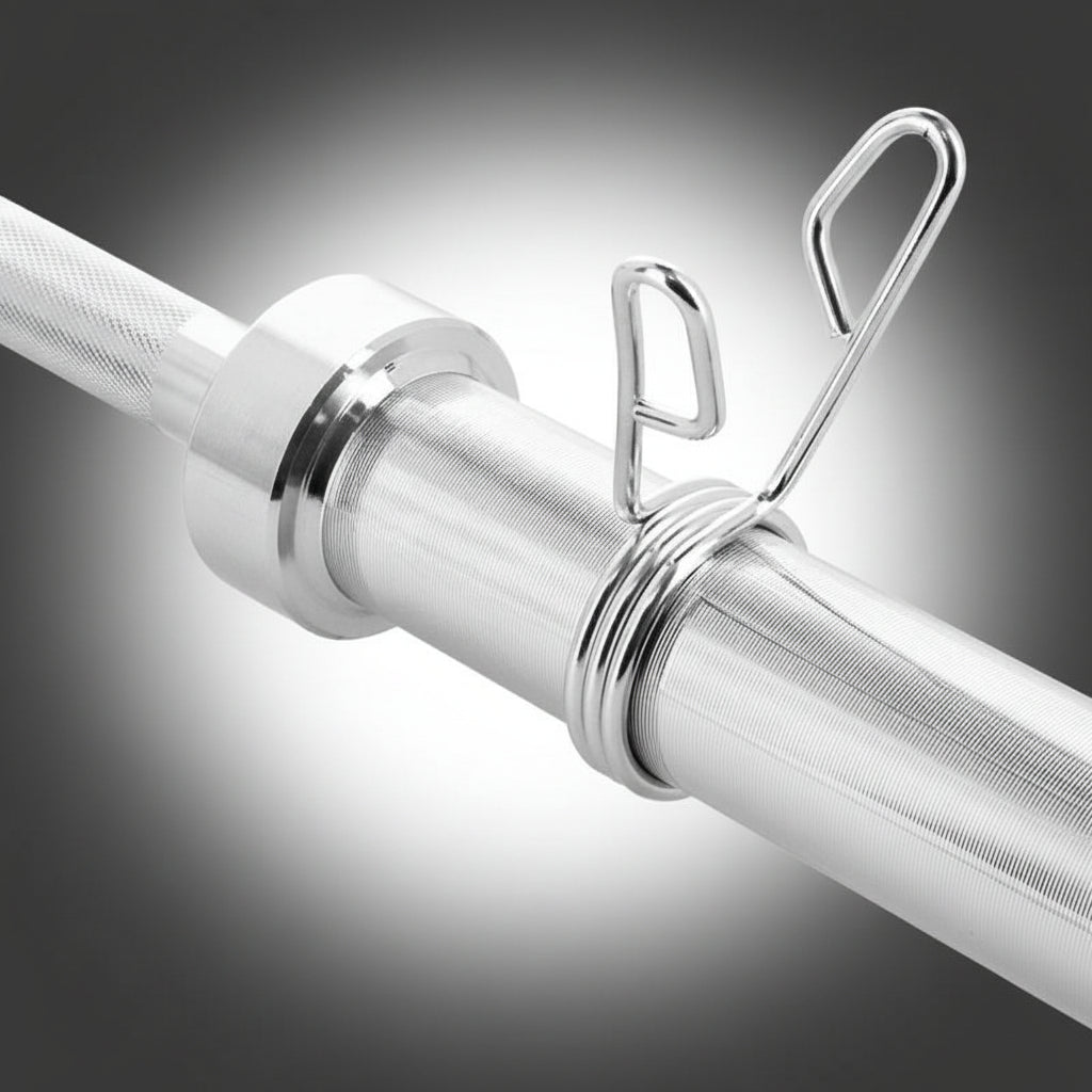 HMS GO180 olimpiai súlyzórúdhoz való rugós zár közelről, stabil tartás intenzív edzés során