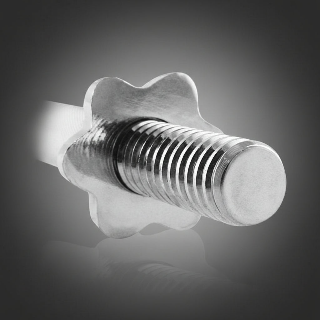 HMS GPR120 egyenes súlyzórúd menetes vége csillagzár rögzítéshez, 120 cm hosszúságban