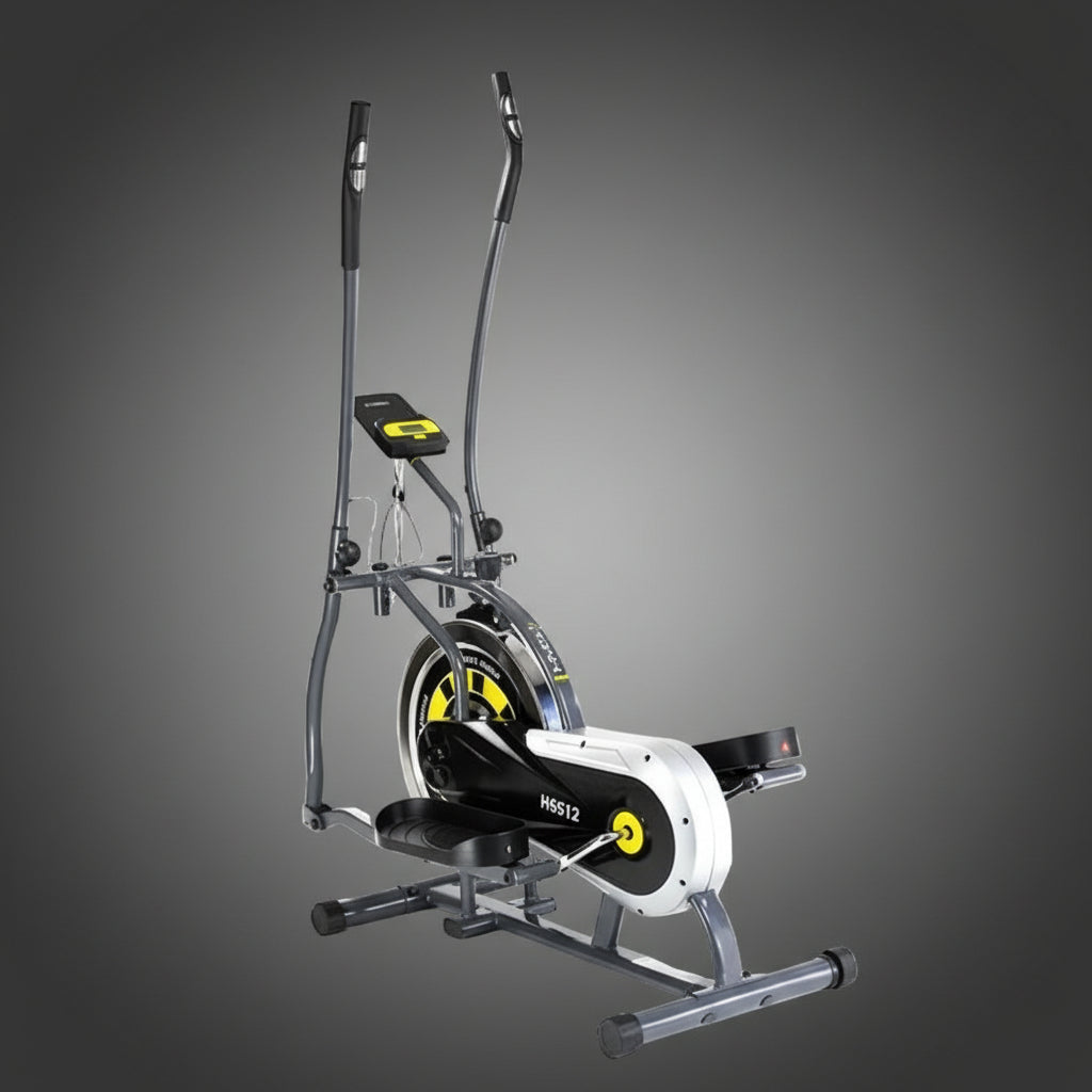 HMS H5815 elliptikus tréner oldalnézetből, masszív vázzal és stabil kialakítással