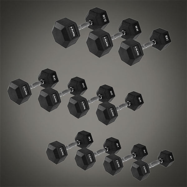 HMS hatszögletű kézi súlyzók különböző súlyváltozatokban