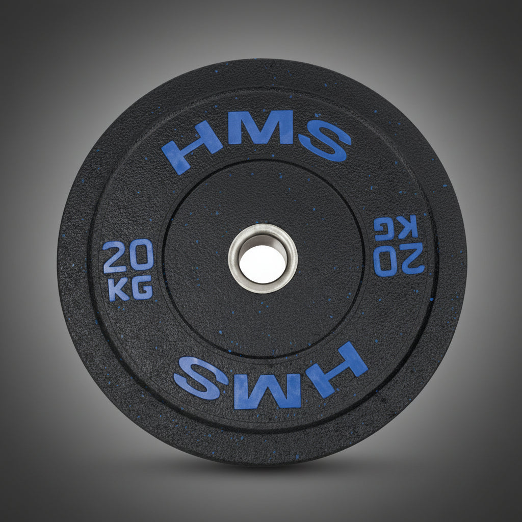 HMS HTBR20 olimpiai gumiborítású súlytárcsák több méretben, 5–25 kg
